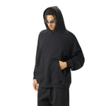 Heavyweight Washed Raw Edge Cotton Hoodie