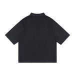 Cotton Washed Oversized Denim Collar Tee