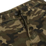 Camouflage Curved‑Blade Cargo Pants