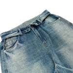 Fold Waist Wide Leg Jeans
