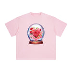 Valentine Roses Globe Graphic Tee-INNBLAC Fashion Apparel