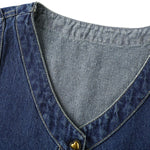 Shorts vaqueros con mariposas bordadas y adornados con perlas