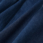 Falda vaquera con bordado de perlas y lavado vintage