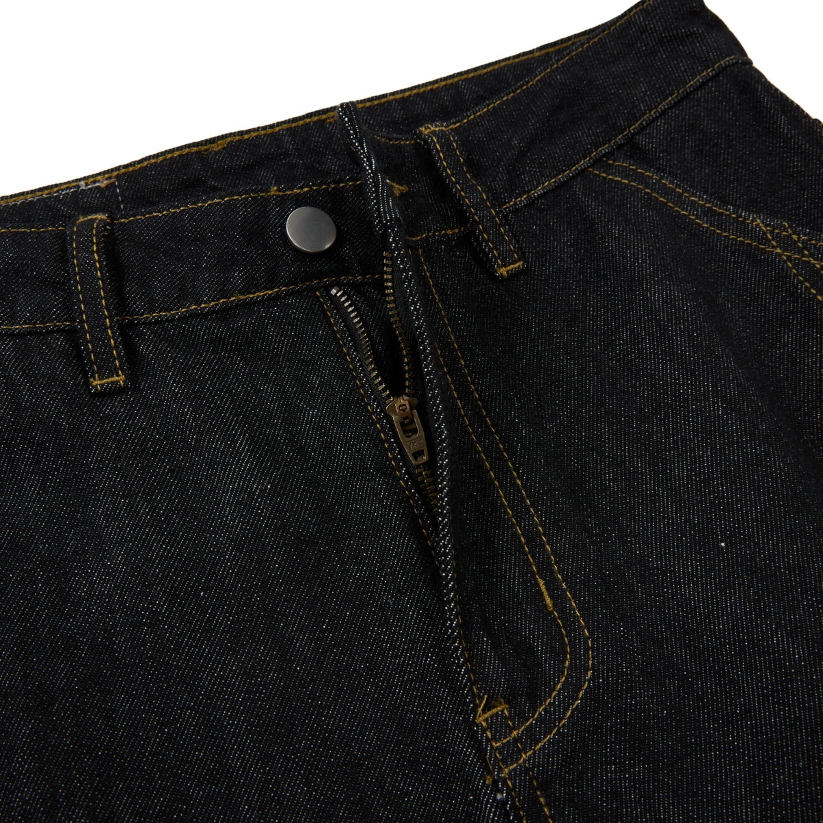 Washed Contrast-Stitch Baggy Relaxed Carpenter Denim Pants