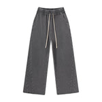Streetwear Vintage Batik Washed Distressed Spliced Wide Leg Pants