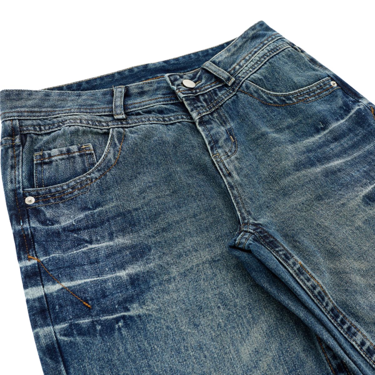 Vintage Washed Wide Leg Jeans