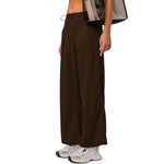 Women's Double Pleat Wide-Leg Trousers