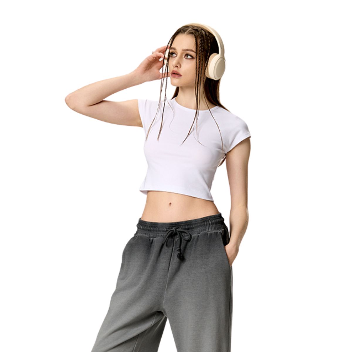 Solid Color Slim Fit Crop Tank 7.8oz