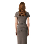 Fitted Rib-Knit V Neck T-Shirt 8.2oz