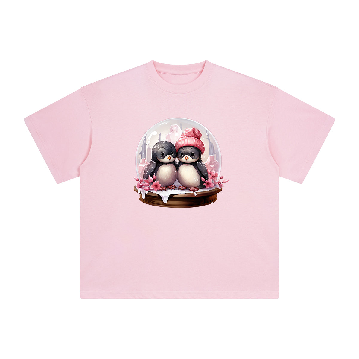 Valentine Birds Globe Graphic Tee-INNBLAC Fashion Apparel