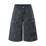 Bermudas con lavado vintage y salpicaduras de tinta