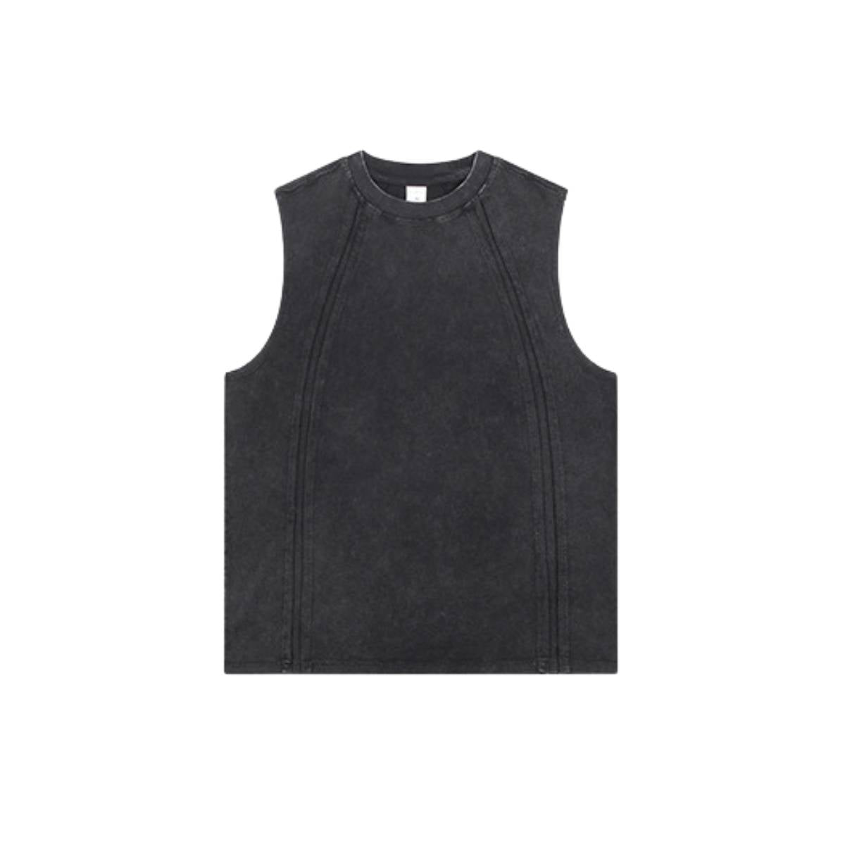 Camiseta sin mangas descolorida de 8 oz