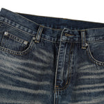 Blue Washed Baggy Cat Whisker Jeans