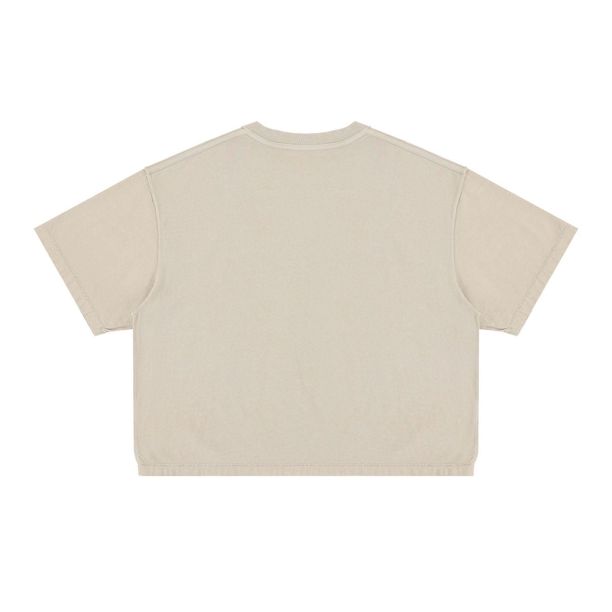 275G Heavyweight Cotton Coverstitch Cropped Tee