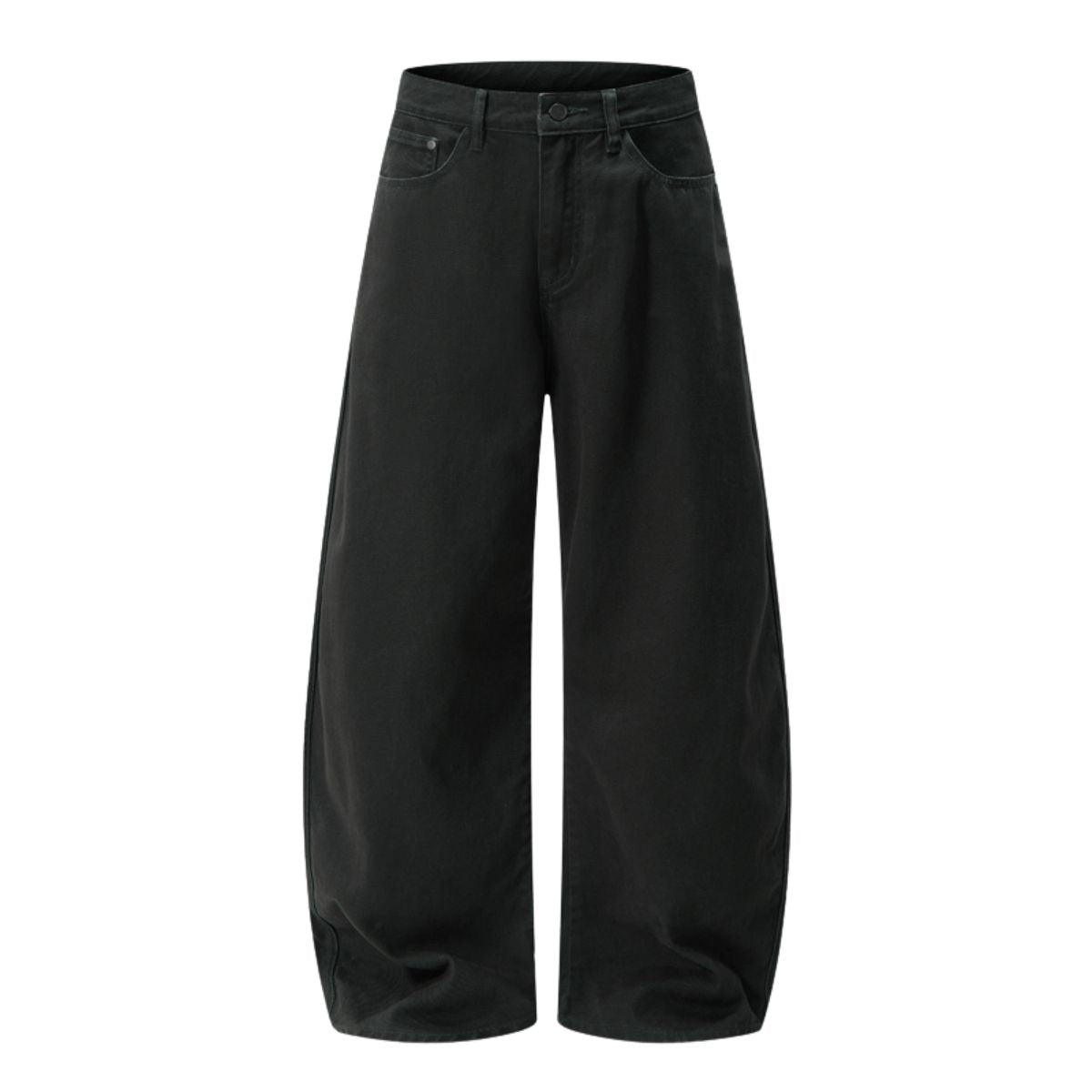 Voluminous Wide‑Leg Twill Casual Pants