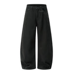 Voluminous Wide‑Leg Twill Casual Pants