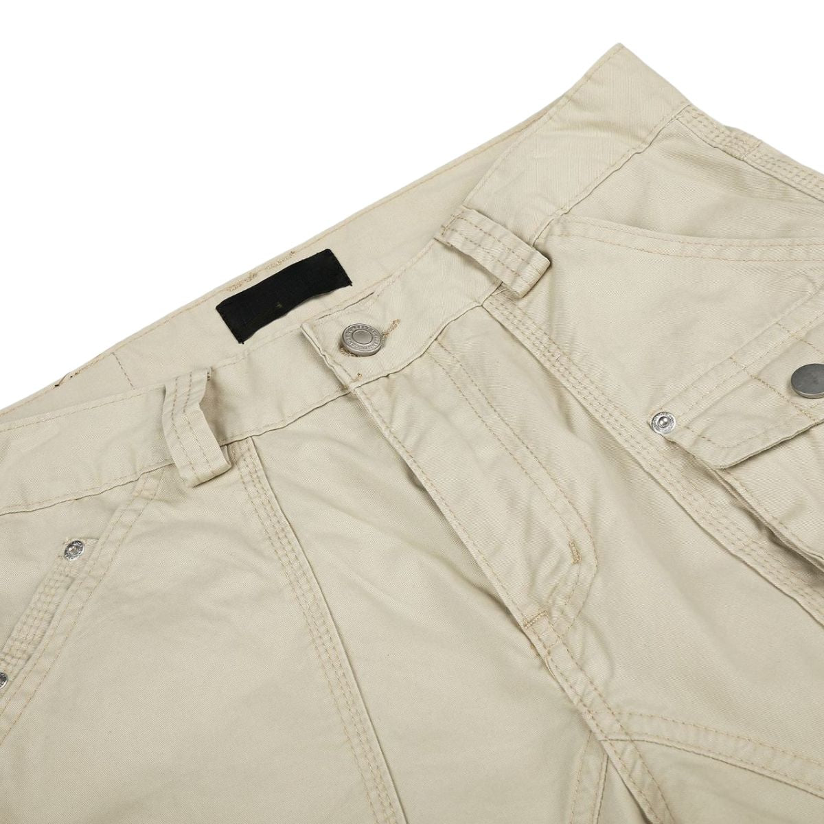 Constructed Multi-Pocket Wide Leg Cargo Trousers