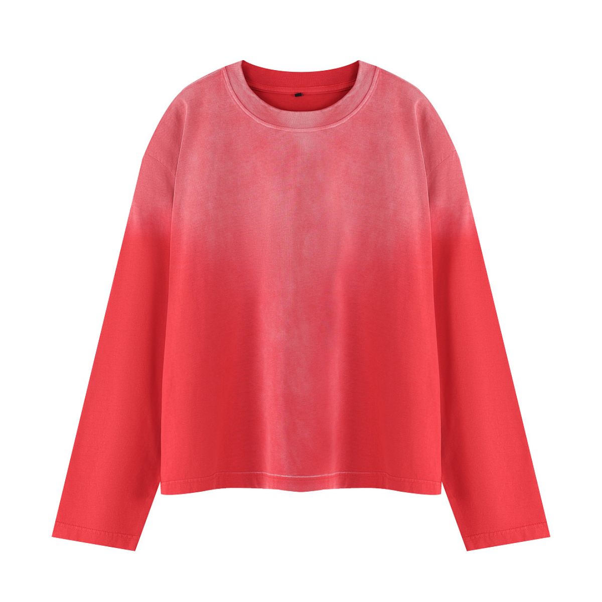 Spray Wash Cotton Relaxed Fit Long Sleeve Tee
