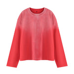 Spray Wash Cotton Relaxed Fit Long Sleeve Tee