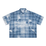 Heavyweight Distressed Plaid Box Polo Shirt 7.0oz