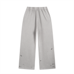 Loose Fit Washed Ripped Trousers