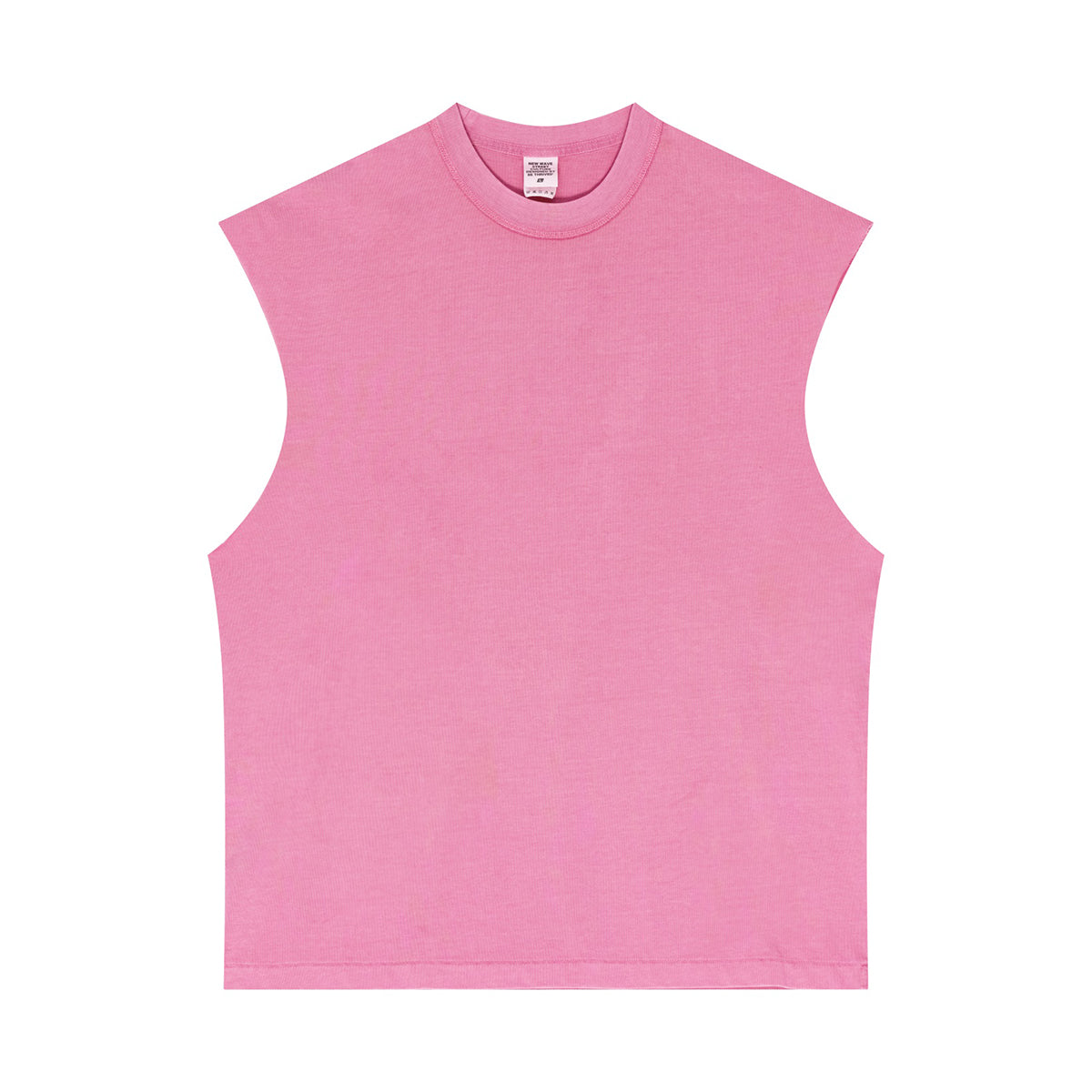 Camiseta sin mangas con borde reverso sin rematar de 8 oz