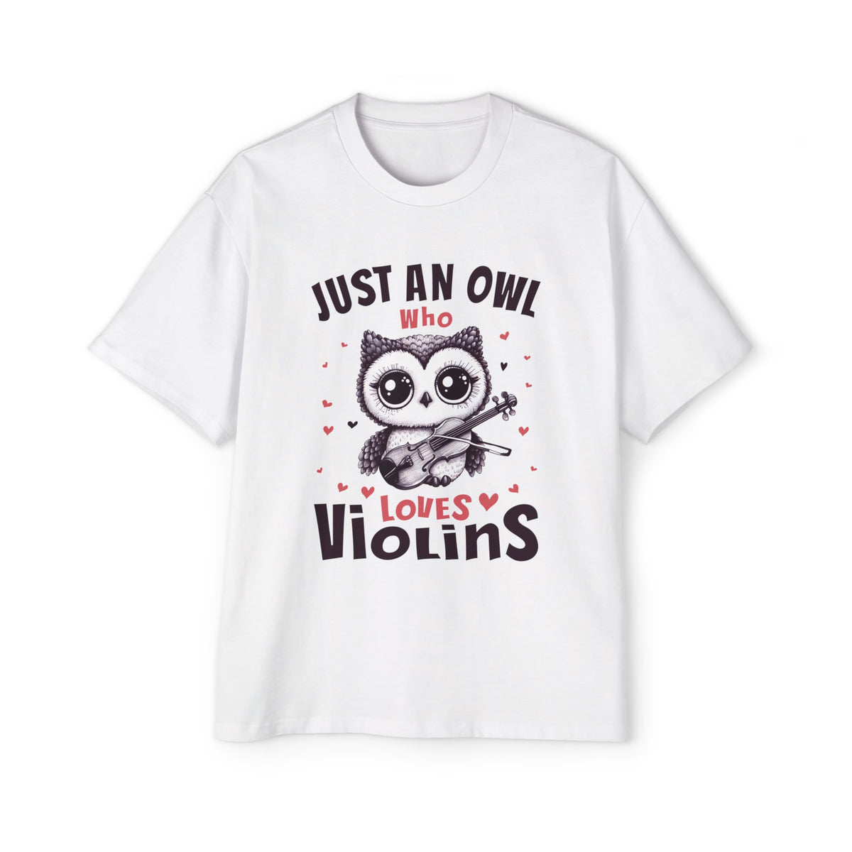 Owl loves Violins Graphic Tee-INNBLAC Fashion Apparel