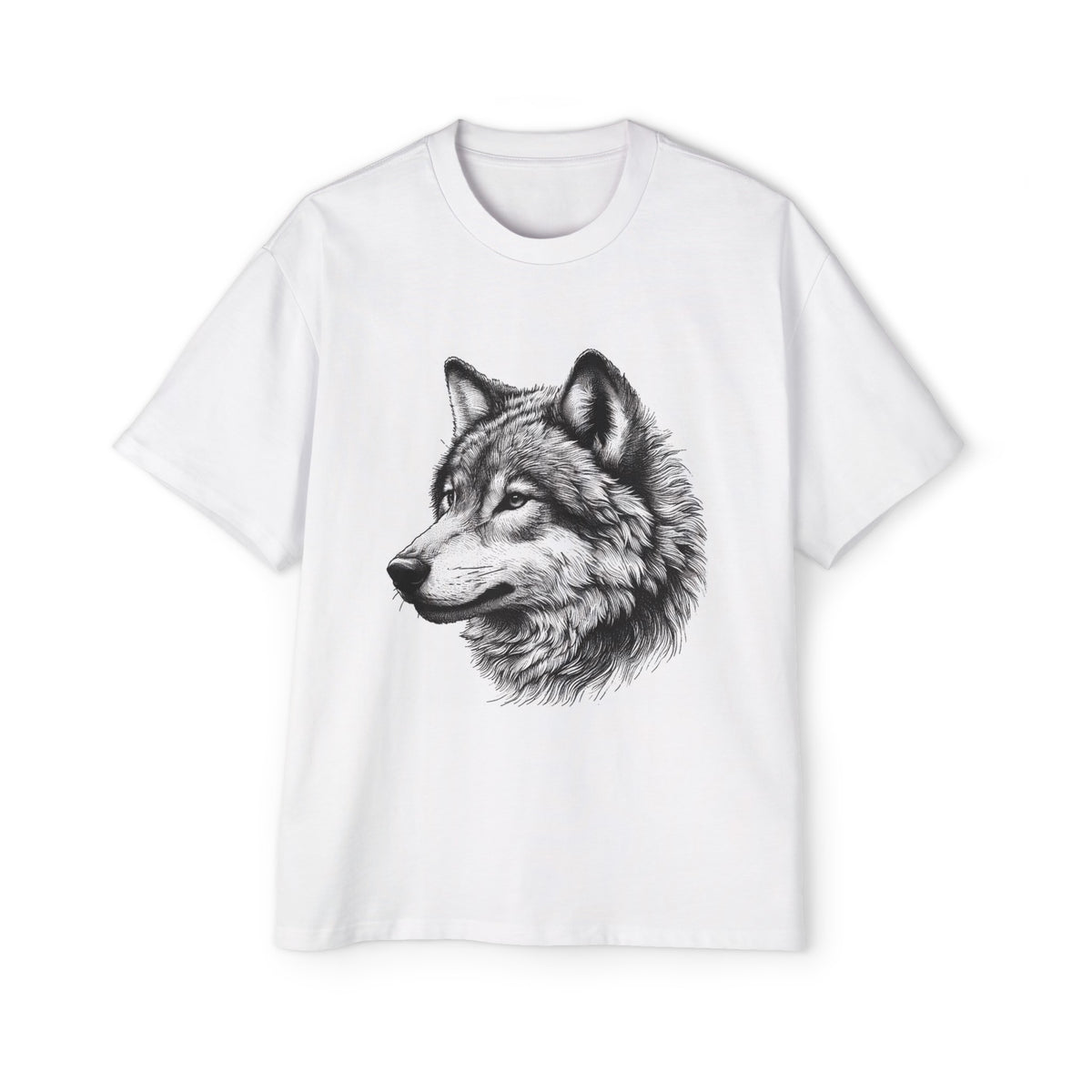 Wolf Face Drawing Graphic Tee-INNBLAC Fashion Apparel