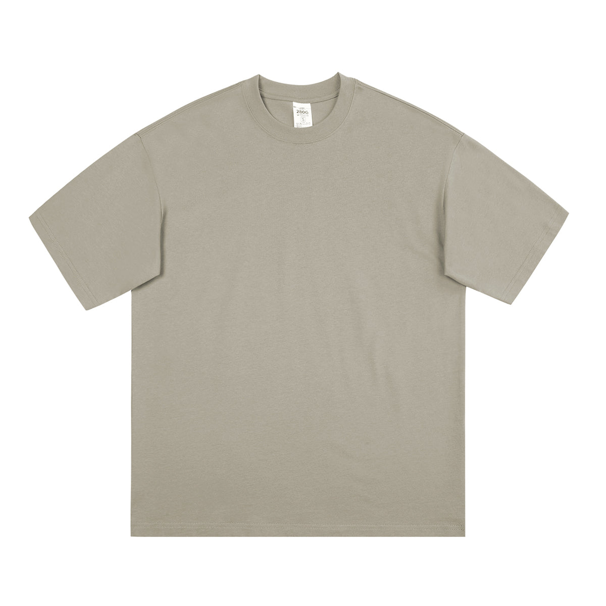 Crew Neck Solid Color Cotton Tee 7.5oz