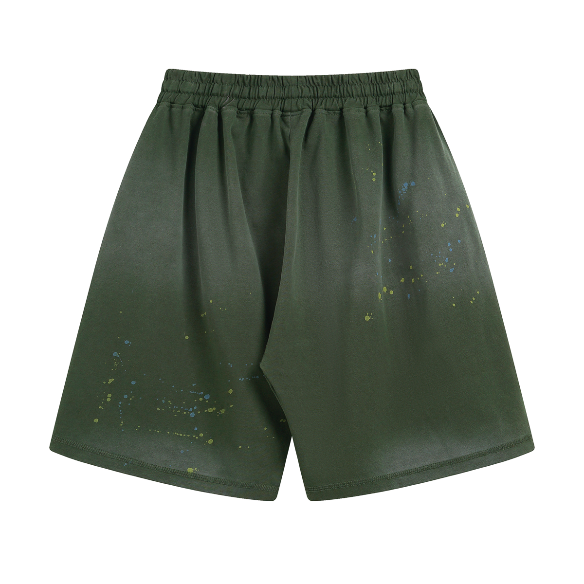 Pantalones cortos deportivos de algodón con salpicaduras de pintura