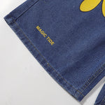 Cartoon Flower Print Denim Summer Streetwear Shorts