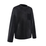 Faded Color Block Pocket Long Sleeve