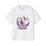 Wolf Howling Moon Night Retro Graphic Tee-INNBLAC Fashion Apparel