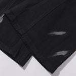 Black Rhinestone Star Appliqué Denim Jeans