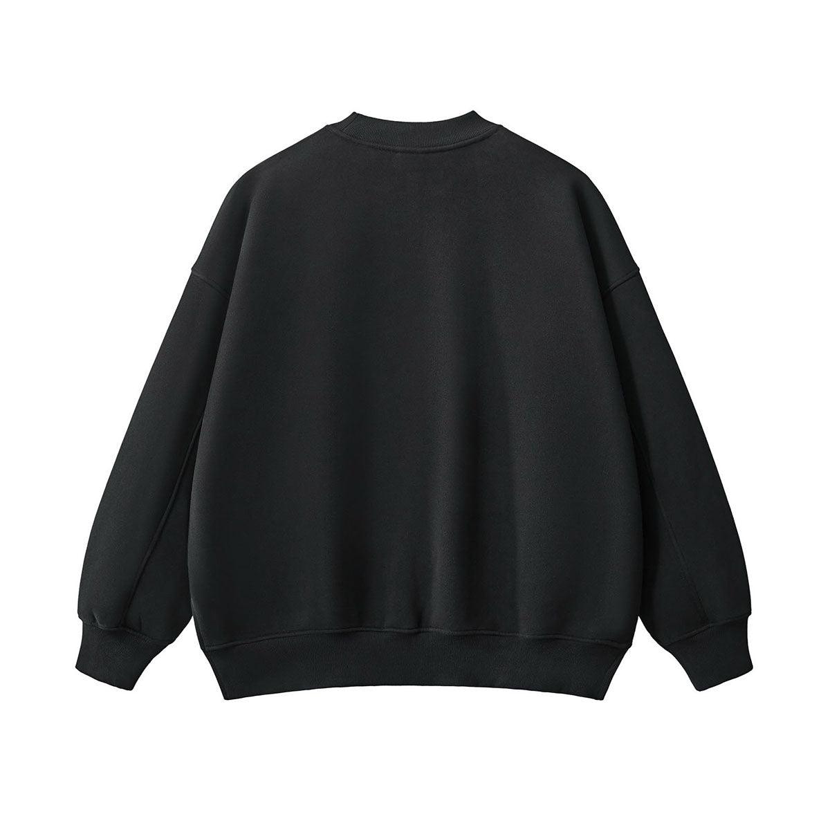 Solid Color Side-Split Fleece Sweatshirt