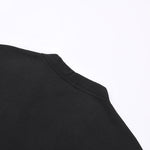 Black Stone Wash Sweatshirt Cardigan