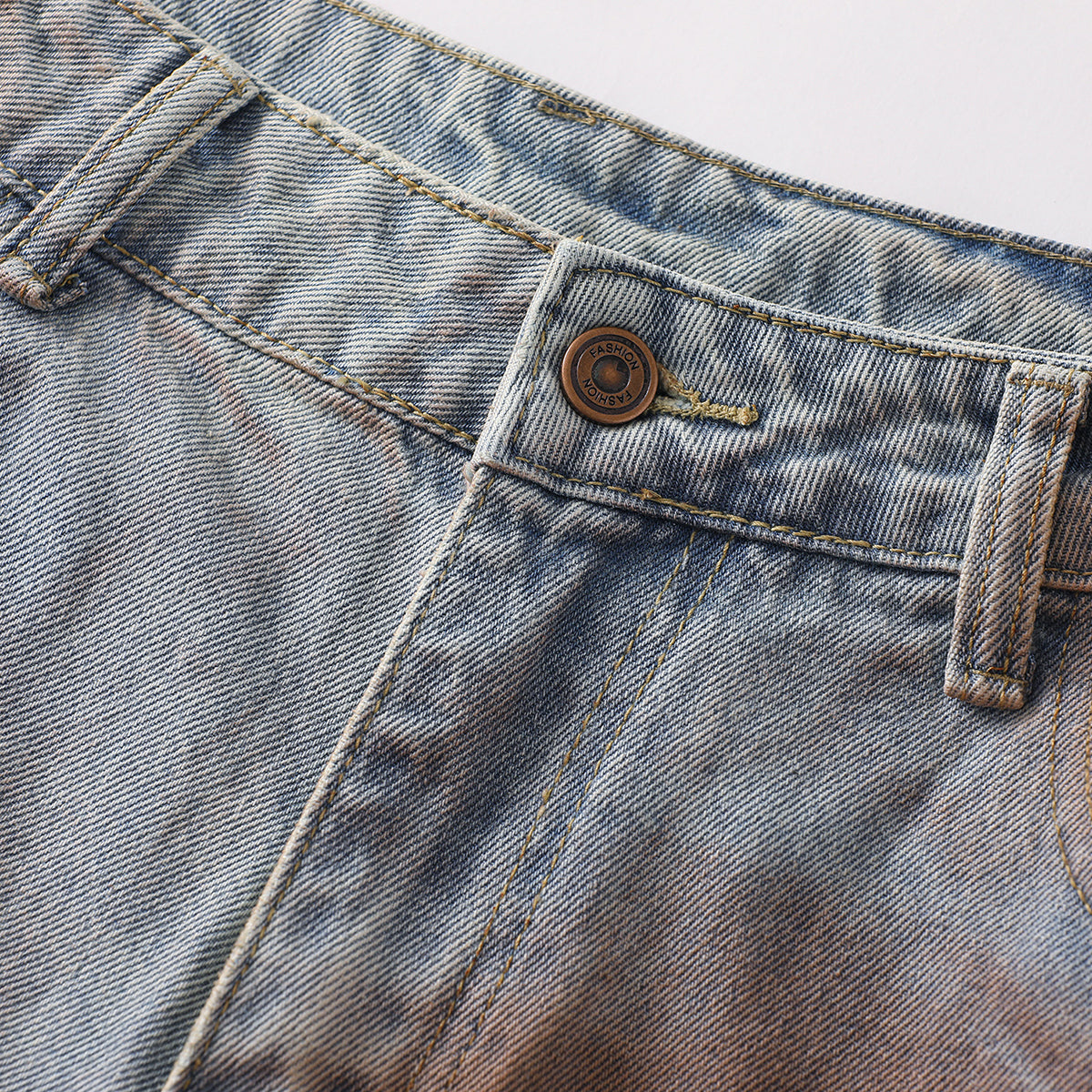 Vintage Rust Wash Loose Fit Jeans