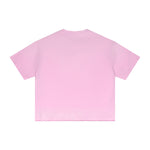 Boxy Raw Edge Washed Loose Short Sleeve Tee