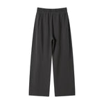 Curved Seam Straight Leg Casual Street Trousers