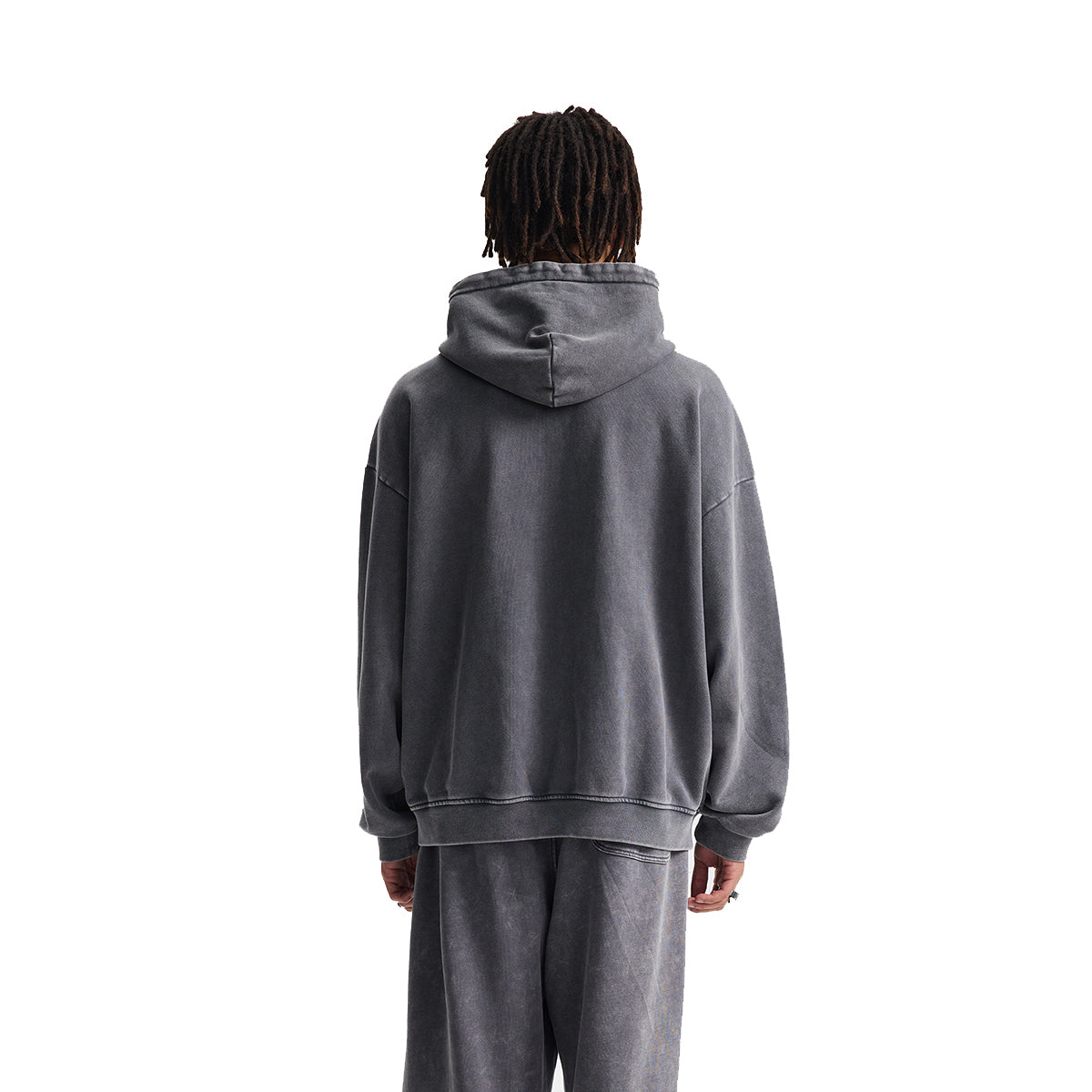 Double Yarn Vintage Washed Zippered Comfort Hoodie