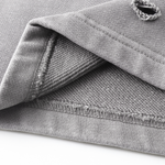 Loose Fit Washed Ripped Trousers