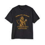 Retro Lion Warrior Pizza Graphic Tee-INNBLAC Fashion Apparel