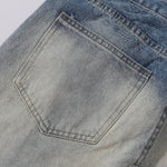 Heavy Wash High-Rise Straight Leg Jeans