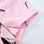 Nature Inspired Pink Camo Floral Crop Top Tee