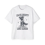 Cowboy Racoon Leave Society Graphic Tee-INNBLAC Fashion Apparel