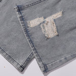 Heavily Distressed Vintage Wash Baggy Jeans
