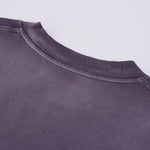 Gradient-Fade Distressed Edge Cotton Tee 7.8oz