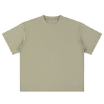 Relaxed Fit Boxy Solid Color Minimal Tee
