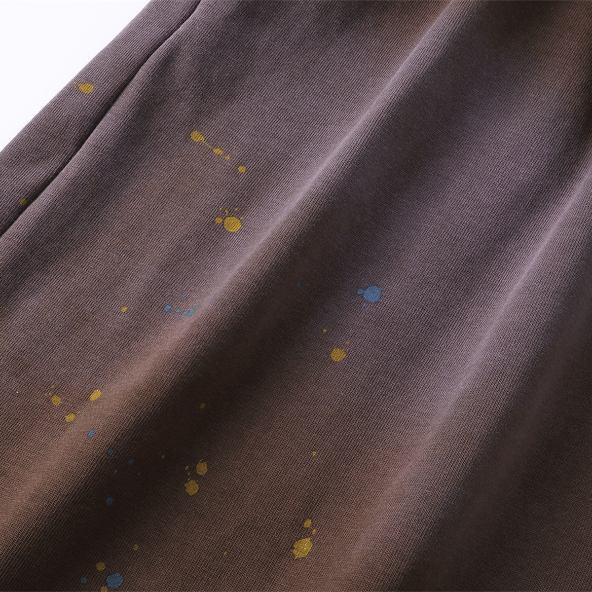 Pantalones cortos deportivos de algodón con salpicaduras de pintura