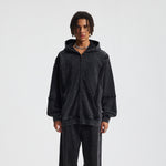 Distressed Vintage Wash Zip Up Hoodie